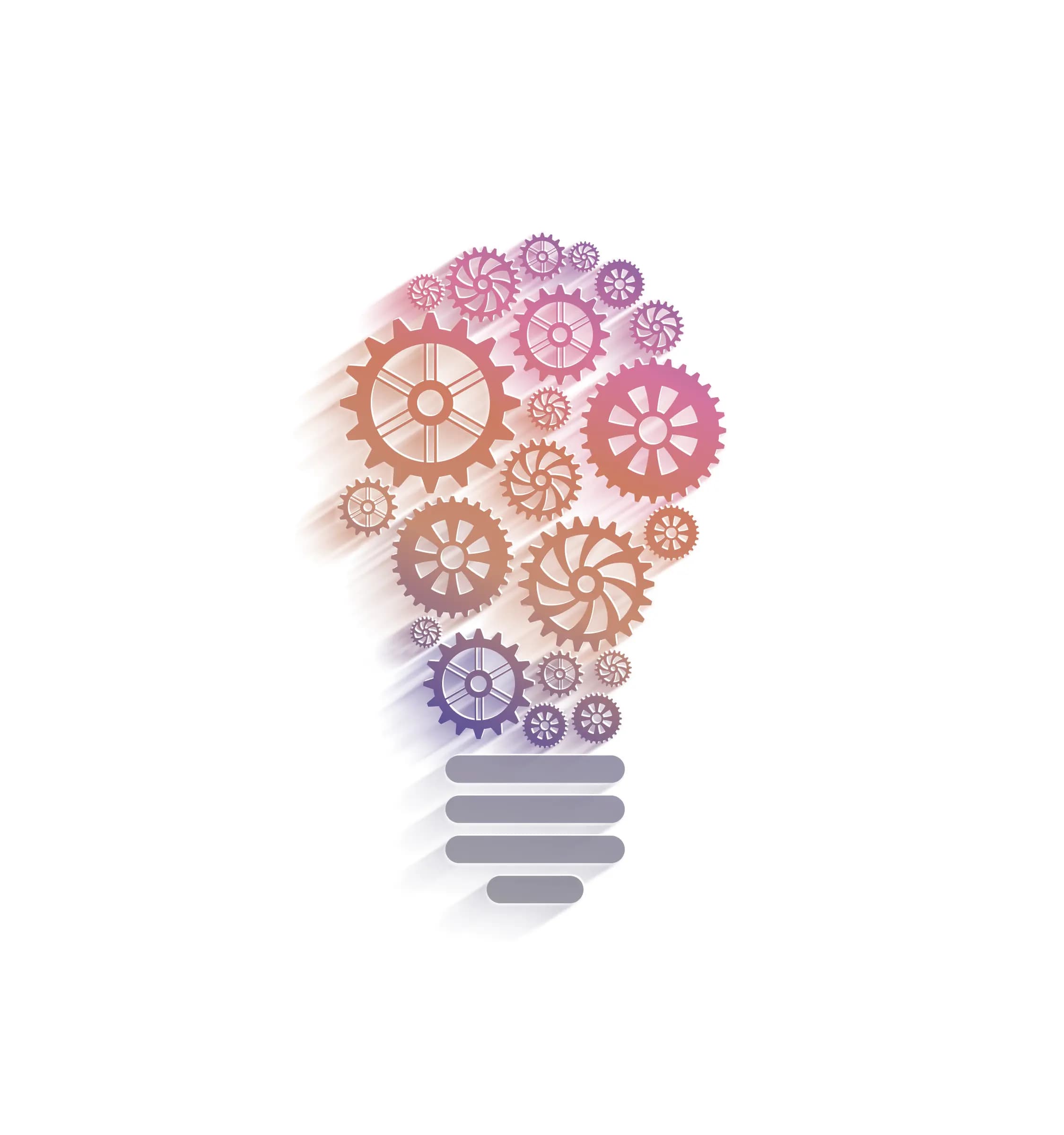 Light bulb made of interlocking gears