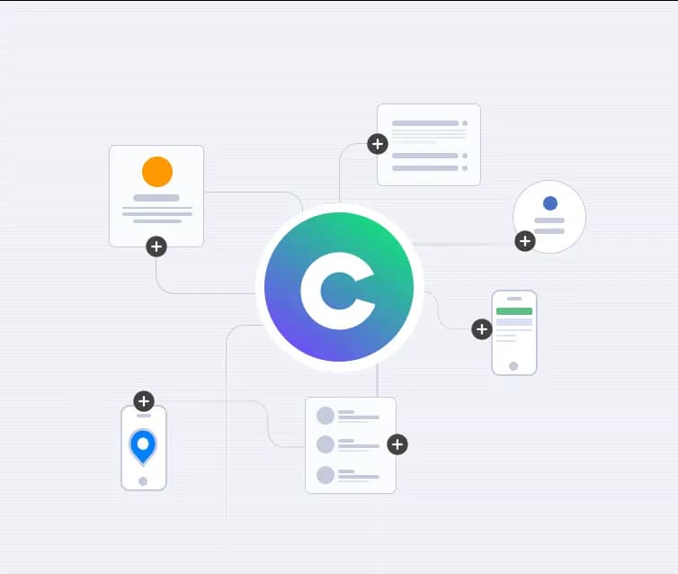 Connected devices around a central hub