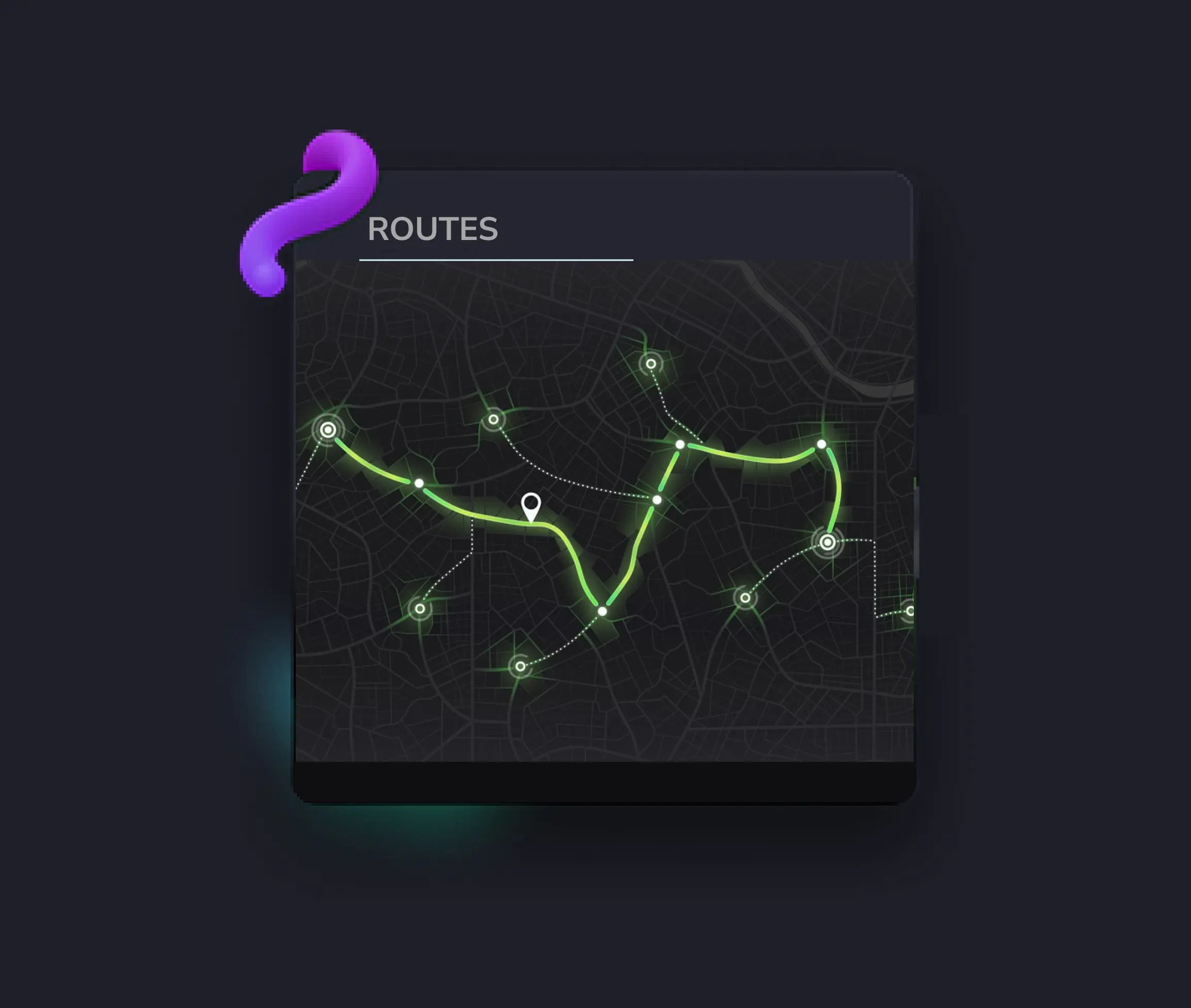 dashboard with routes