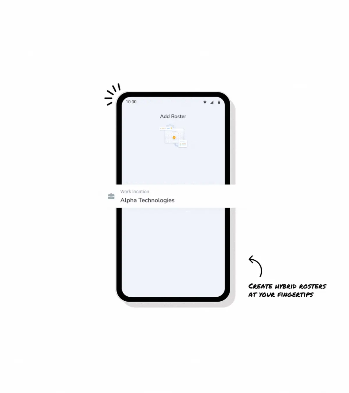 Zooper employee app: adding a roster with work location, home location, dates and days